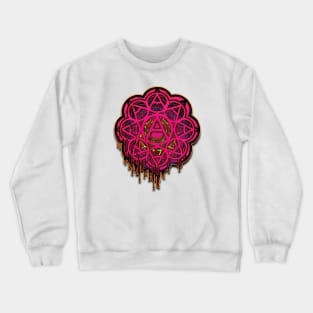 Anarcho Flower Hot Pink Graffiti Crewneck Sweatshirt